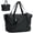 Black, variant on Travel Duffel Bag for Spirit Airlines Personal Item Bag 18x14x8 Underseat Carry on Cabin Bags Underseat, Expandable Weekend Overnight for Women Men