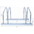 thumbnail image 4 of Heavy-Duty 2-Bike Floor Parking Rack Stand for Indoor/Outdoor Use, Stable Bike Organizer for Garage and Outdoor Use, Silver, 4 of 8