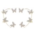 thumbnail image 1 of 1 Paire Papillons Boucle d'Oreille Zircone Sans Piercing Boucles d'Oreilles Mode, 1 of 8