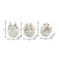 thumbnail image 3 of Set of 3 Resin Bird Figurines - Polyresin Decorative Birds for Home, Office, Bedroom & Living Room Decor - Elegant Rustic Animal Sculpture for Shelves, Tables & Desks, Ivory, 5", 3 of 13