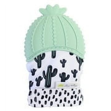 (2 pack) Itzy Ritzy Unisex Baby Teething Mitt - Green Cactus