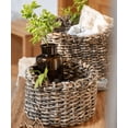 thumbnail image 5 of Natural Brown Straw Round Basket, 5 of 10