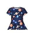 thumbnail image 4 of Girls Dress Astronomy Saturn Venus Solar System Short Sleeve 5 Years, 4 of 6