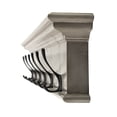 thumbnail image 5 of Home Wall Decorative Antique Brass Hardware 6 Hook Coat Rack - Gray, 5 of 7