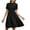 Black, variant on IROINNID Summer For Women 2023 Leisure Fashion Solid Color Short Puff Sleeve Comfy Dress Summer