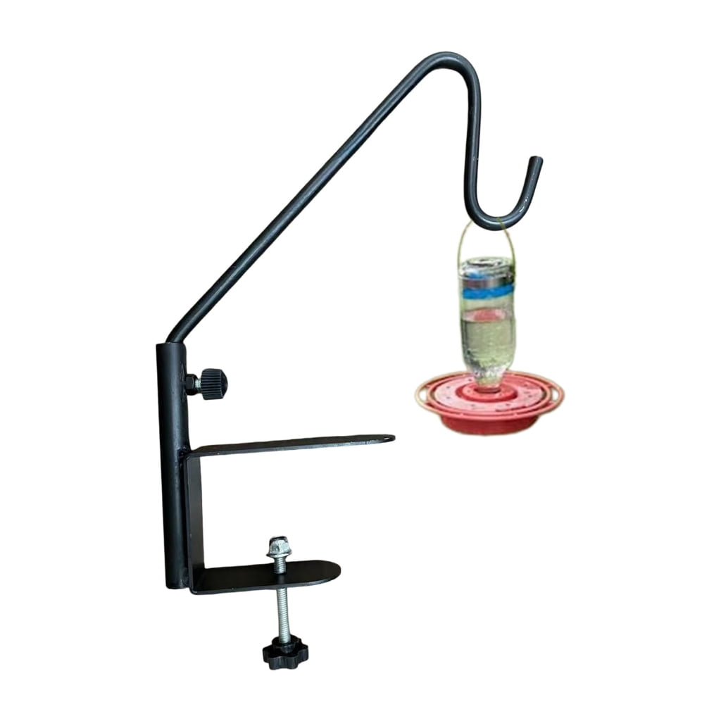 2 Piece Strong Deck Railing Hook Deck Mount Bird Feeders Hanger for Bird Feeders Pan & Outdoor Decorations
