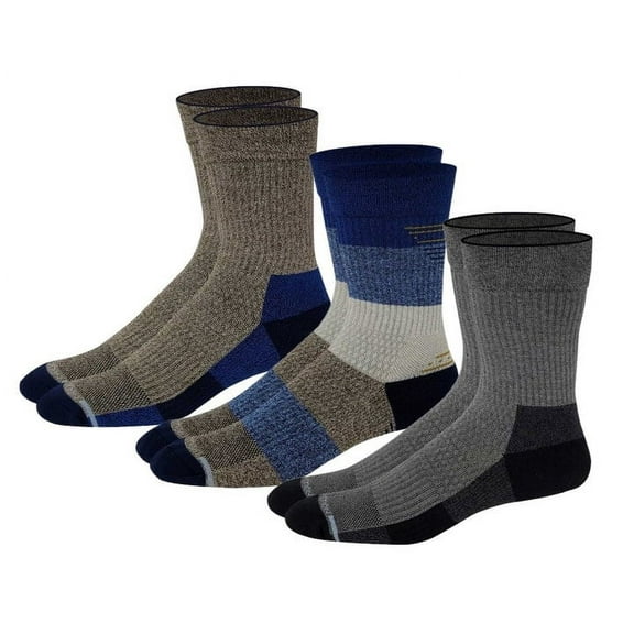 Compression Crew Socks For Men Outdoor Hiking Walking With Enhanced Cushion And Breathable Arch Support 3 Pairs