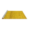 thumbnail image 2 of Ahgly Company Machine Washable Indoor Rectangle Abstract Yellow Modern Area Rugs, 3' x 5', 2 of 4
