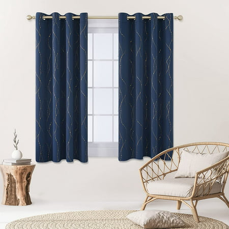 Blackout Curtains 63 Inch Length For, Navy Grommet Curtains 63