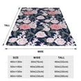 thumbnail image 3 of Zufioo Rose Flowers Fleece Blanket Queen Size,Plush Bed Blanket,Ultra Soft Throw Blanket,Plush Fuzzy Cozy Blanket Perfect for Bed,Couch-80"x60", 3 of 7