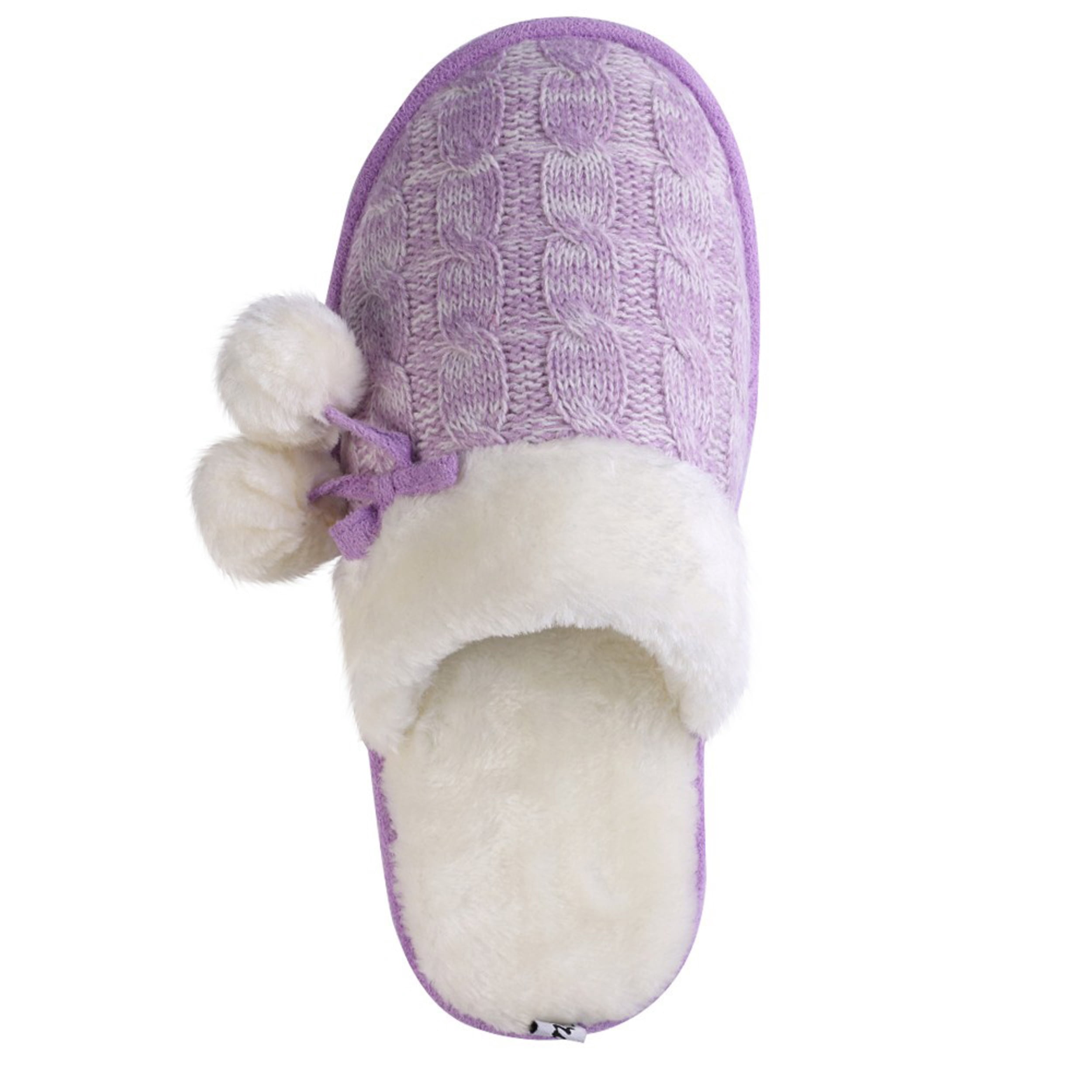 Women's Cozy Slippers Memory Foam Slip On Fuzzy House Slippers Warm Plush Bedroom Shoes Scuff Slipper