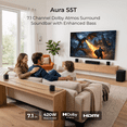 thumbnail image 2 of ULTIMEA Barra de Sonido 7.1ch con Dolby Atmos para TV, Sistema Envolvente Sound con Subwoofer de 5.25", VoiceMX, BassMX, 4 Bocinas Envolventes, Potencia Máxima de 420W, HDMI eARC, Control por APP,, 2 of 19