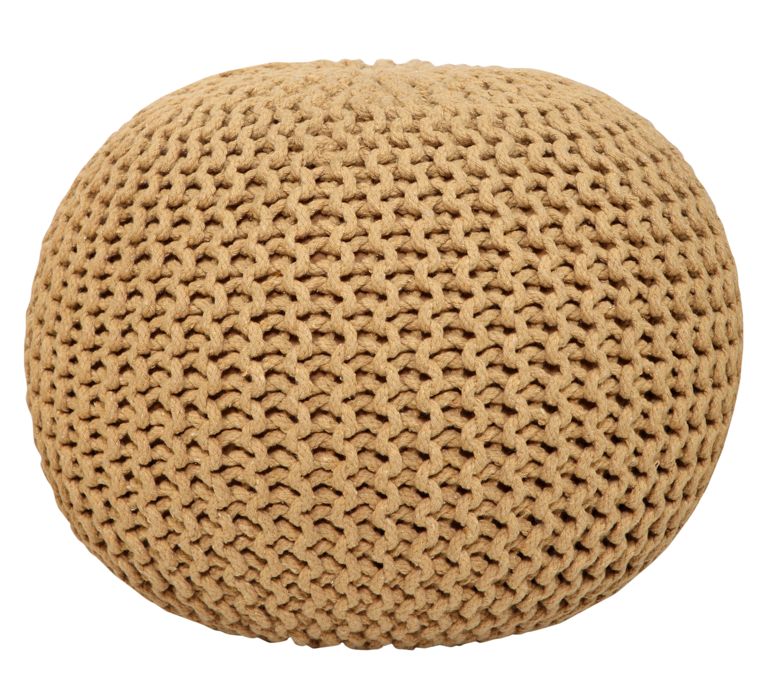 Lychee Knitted Cotton Pouf Ottoman