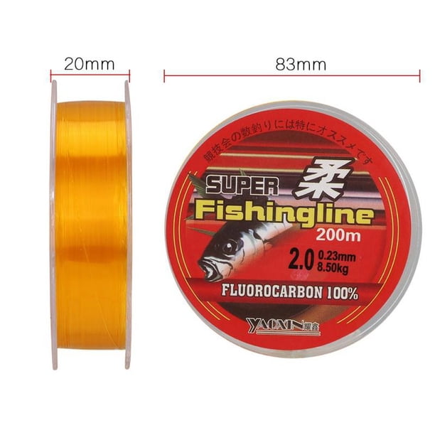 AVAIL 200M Gold Monofilament Abrasion Resistant Extra Thin Fishing Line