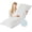 White, variant on Faux Fur Fluffy Body Pillow for Adults - Firm Body Pillow Insert with Shredded Blue Memory Foam, Adjustable Height, Soft Support for Side Sleeping, Pregnant Women, Washable, 20x54 Inch (Pink)