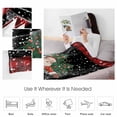 thumbnail image 4 of Santa Claus Merry Christmas Throw Flannel Blanket 40x50In Winter Snowflake Tree Red Plaid Black Super Soft Cozy Bed Blanket, Lightweight Plush Fuzzy Bed Throw for Bedroom Sofa Couch Living Room, 4 of 4
