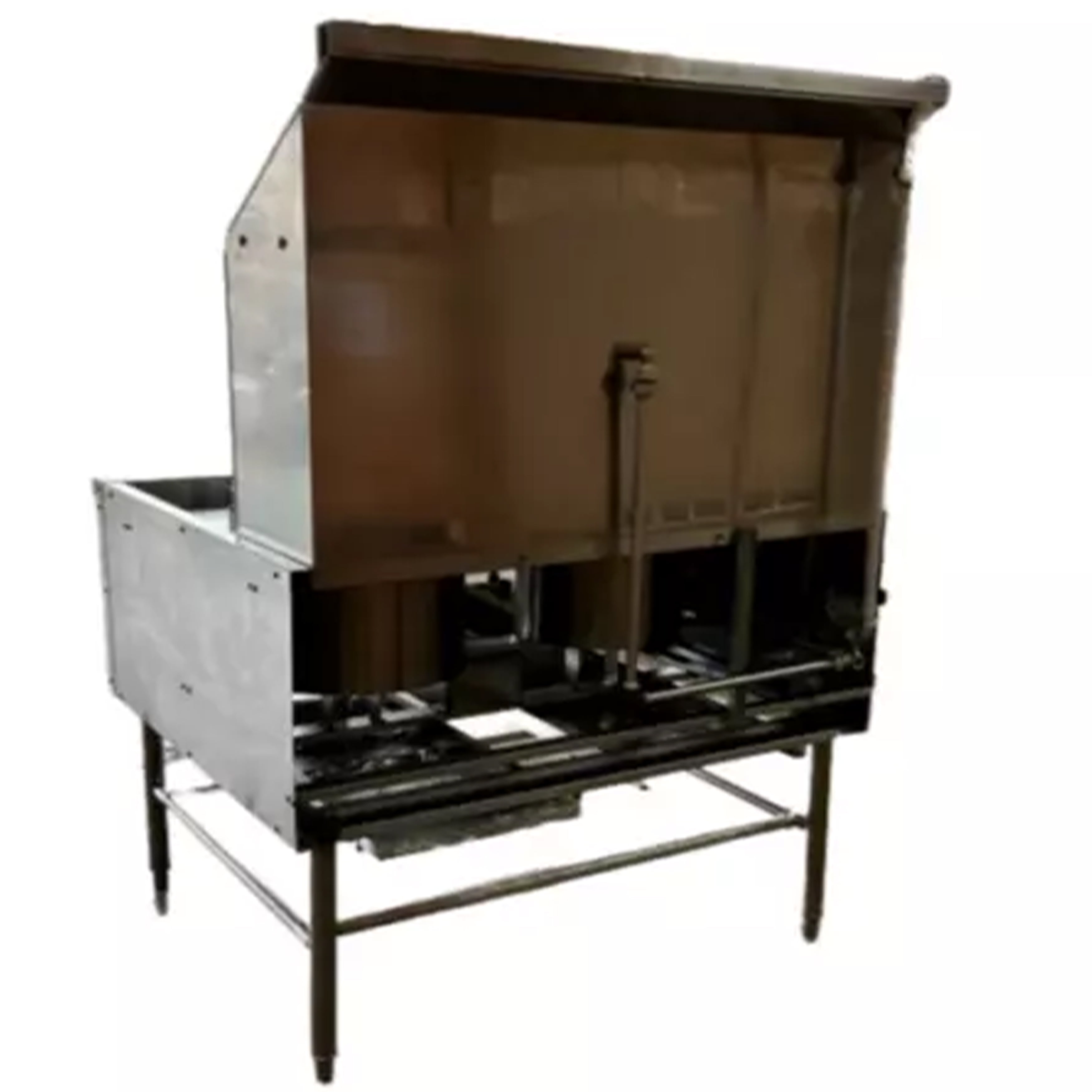 48 in. Two Chamber Wok Range with 13''+16'' Rings, Backsplash, Faucet, Natural Gas, NSF