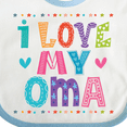 thumbnail image 4 of Inktastic I Love My Oma Granddaughter Girls Baby Bib, 4 of 4