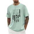 thumbnail image 4 of Camisas de Manga Larga para Hombres Imprimir Casual Cuello Redondo Blusa de Manga Corta, Camisas de Lino para Hombres, 4 of 7
