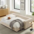 thumbnail image 2 of Sleeper Sofa Bed, Beige, Fabric, Living Room Lounge Cafe Lobby Hospitality Restaurant, Modern Contemporary, HB37557, 2 of 15