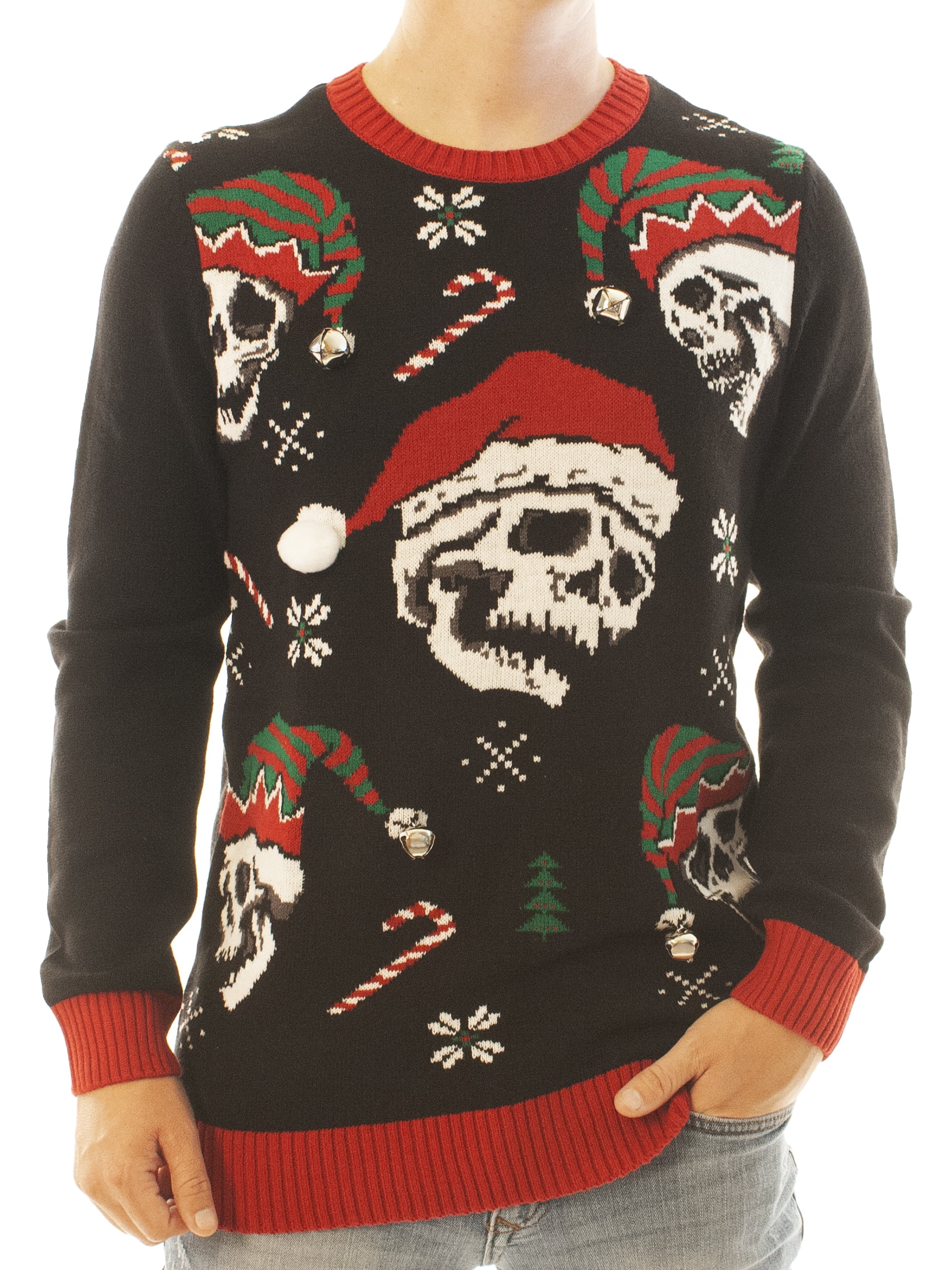 Holiday Party Mens Ugly Christmas Single & Ready to Jingle Knit Crewneck Sweater Holiday Party Mens Ugly Christmas Single & Ready to Jingle Knit Crewneck Sweater