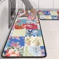 thumbnail image 2 of Kitchen Rugs Sets Of 2,Patchwork Pioneer Flower Anti Fatigue Kitchen Mat Rugs Non Slip Washable,Decorative Kitchen Floor Mats for Kitchen,Sink,Laundry,17"x47"+17"x47", 2 of 5