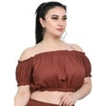 thumbnail image 2 of Wevez Women's Off-Shoulder Cotton Casual Crop Tops, 2 of 3