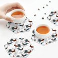 thumbnail image 7 of Pofeuu Cool Chicken Print Leather Coasters Set of 6, Round Cups Mugs Mat Pad for Home Kitchen Heat Resistant Drink Coasters,Hexagon, 7 of 7