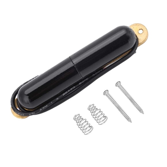 Electric Guitar Pickup, Alnico V Magnet Lipstick Tube Pickup Electric Guitar Single Coil for Guitar(Black)