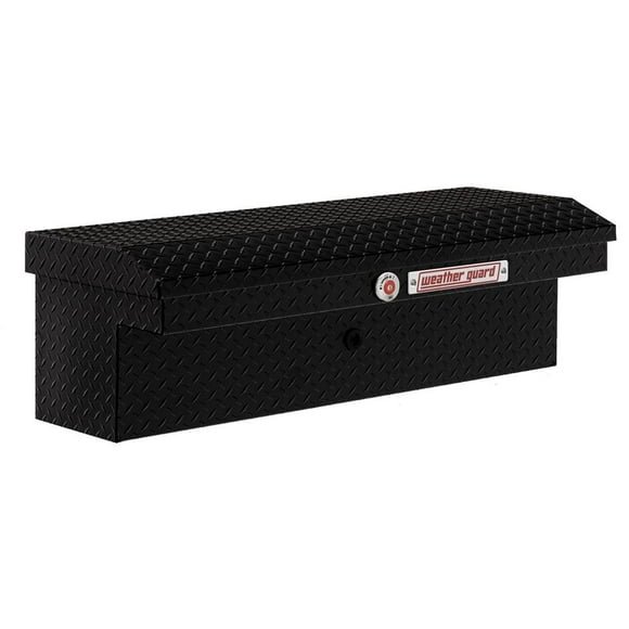 Weather Guard Tool Box 180-5-04 Lo-Side; Low Profile; Single Lid; Powder Coated; Gloss Black; Aluminum; 3 Cubic Feet Capacity