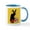 White/Blue Inside, variant on CafePress - Happy Easter Le Chat Noir Mugs - 11 oz Ceramic Mug - Novelty Coffee Tea Cup