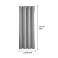 thumbnail image 3 of Blackout Curtain Panel Thermal Insulated for Bedroom Elegant Overlay Single 63x52 Inch Gray, 3 of 7