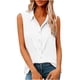 thumbnail image 1 of Mujeres de Verano Tank Tops Suelto Ajuste Solapa Botón Delantero sin Mangas Blusa Imitación Lino Casual, Verano Manga Larga Tops para Mujeres, 1 of 7