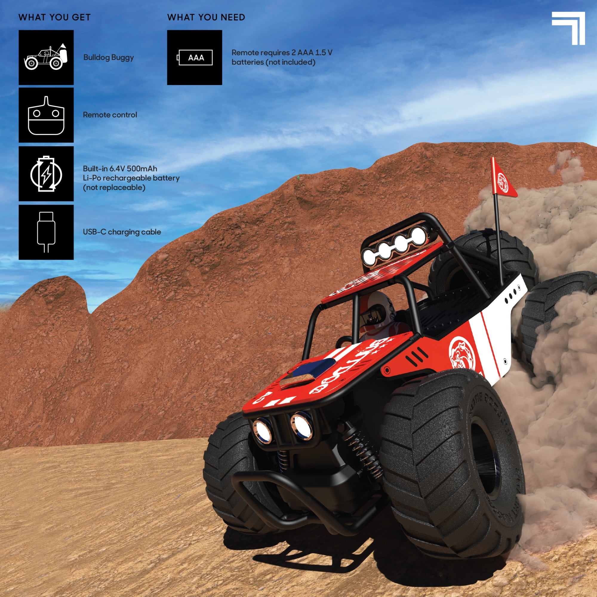 Buy Sharper Image Toy RC Bulldog Buggy Remote Control OffRoader