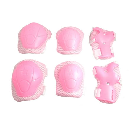 - 6 in 1 Skate Cycling Sports Protective Gear Set Wrist Guard Elbow Knee Pads for