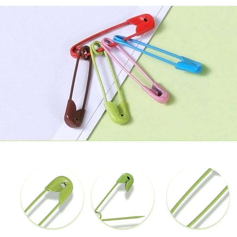 120Pcs Colored Safety Pins Safety Pins Metal Safety Pins with Storage Box Small  Safety Pins for Clothes DIY Crafts Sewing Home