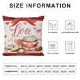 thumbnail image 5 of PHYHOO Valentine's Day Pillow Cover  - with Cookies and Hearts Design - Watercolor Striped Romantic Cushion Case for Home Decor, Sofa, and Couch, 5 of 5