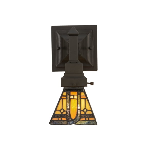Meyda Tiffany 153637 Sierra Prairie Mission 1 Light 5'" Wide Hand-Crafted Wall Sconce -