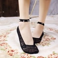 thumbnail image 5 of MSJUHEG No Show Socks Womens,Lace Socks,Womens Socks,Footies Socks for Women,Flat Socks,Ballerina Socks Solid Non Slip Socks Lace Splice Socks Boat Socks Black One Size, 5 of 5