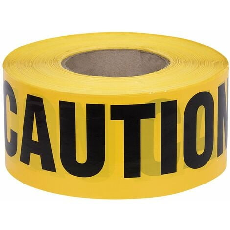 PinesC EternaNest "Caution" safety tape for indoor/outdoor use, black on yellow background, 4.8cm25m, Yeurié