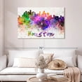 thumbnail image 2 of Elephant Stock Houston Skyline Colors Wall Art - Horizontal Canvas Wall Art - Living Room Wall Decor - City Canvas - Purple And Blue Decor - 45" x 30", 2 of 8