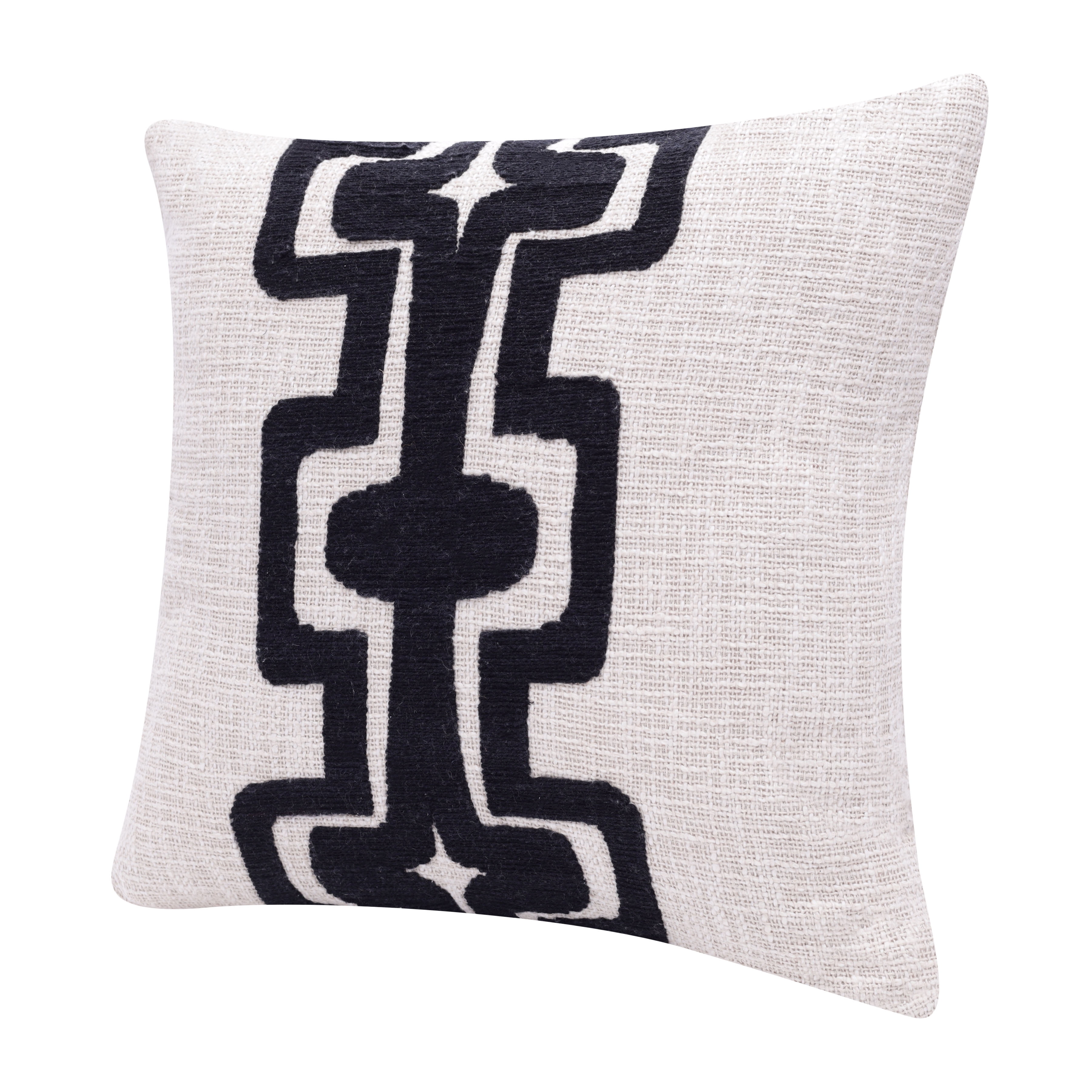 Harlow Hill Stacy Garcia 20" x 20" Onyx/ivory Geometric Cotton Blend Adult Decorative Throw Pillow Cover