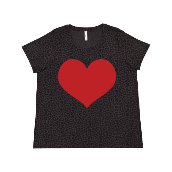Inktastic Red Heart Valentine Women's Plus Size T-Shirt