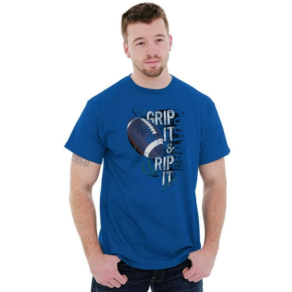 Grip It & Rip It Football Play Pass Men's Graphic T Shirt Tees Brisco Brands M
