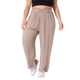 thumbnail image 1 of Pantalones Palazzo de Talla Grande para Mujer GRACE & GRANDEUR, Ajustados, de Cintura Alta, de Pierna Ancha con Bolsillo 4X Caqui, 1 of 1