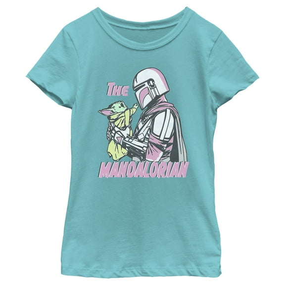 Girl's Star Wars: The Mandalorian The Mission  Graphic Tee Tahiti Blue X Large