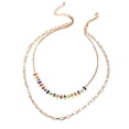 thumbnail image 2 of HomeKingdee 2020 Bohemian Clan Style Color Rice Bead Necklace - Multi-layer Clavicle Chain for Women, Handmade Fashion Jewelry for Parties, Weddings, Christmas, 2 of 9