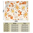 thumbnail image 3 of Kll Fleece Blanket Plush Throw Blanket Flower Fox,Soft Fuzzy Cozy Flannel Blanket For Couch Sofa Bed.(60"X50"), 3 of 9