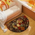 thumbnail image 5 of Btomtd 24"x16" Thanksgiving Semicircle Doormat with Maple Leaf and Pumpkin, Festive Porch Entrance Floor Mat, Holiday Fall Decor Carpet for Front Door, Halloween Area Rug, B, 5 of 6