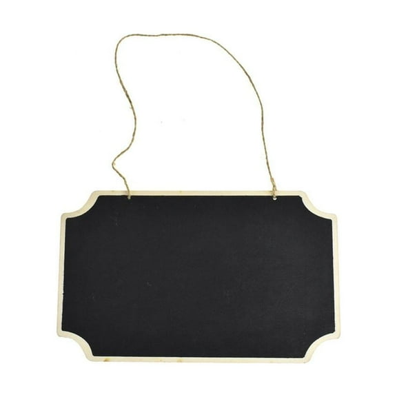 Hanging Chalkboard Sign, Rectangle Cut-Corners, 10-1/4-Inch